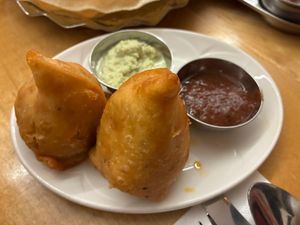 Samosas at Sagar Vegan & Vegetarian Restaurant - Covent Garden in London