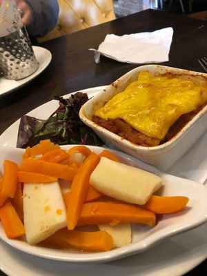 Substitutions- veg for chips  at Ownies Bar and Bistro in Carrickfergus