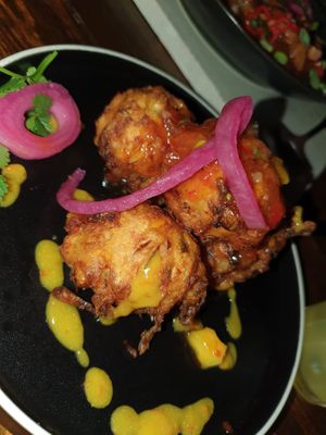 Sweetcorn fritters   at Turtle Bay in Blackburn
