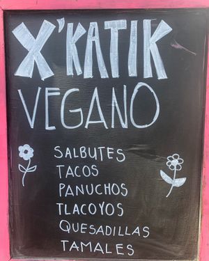 Menú de Xkatik  at XKatik Vegano in Tulum