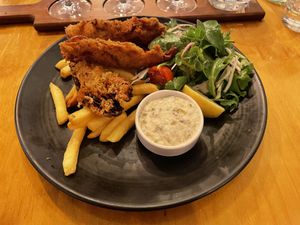 Vegan Fish & Chips  at Cataract on Paterson in Launceston
