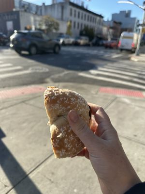   at The Bagel Factory in Brooklyn