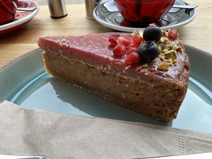 “cheesecake"  at Mama Earth - Vegan Bistro in Gyor