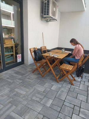 Terrace at Mama Earth - Vegan Bistro in Gyor