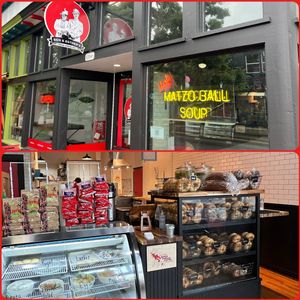 Inside the deli  at Ben & Esther's Vegan Jewish Deli in Portland