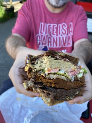 The Grand Puba - delicious!  at Ben & Esther's Vegan Jewish Deli in Portland
