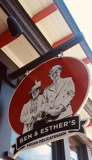   at Ben & Esther's Vegan Jewish Deli in Portland