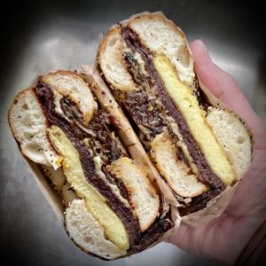 Stk n’ eggs  at Ben & Esther's Vegan Jewish Deli in Portland