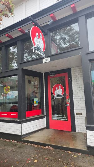 Outside at Ben & Esther's Vegan Jewish Deli in Portland