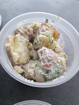 potato salad at Ben & Esther's Vegan Jewish Deli in Portland