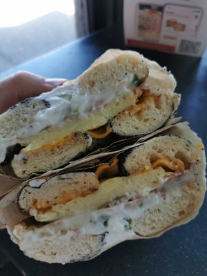 The RZA at Ben & Esther's Vegan Jewish Deli in Portland