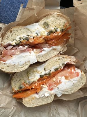 Lox bagel   at Ben & Esther's Vegan Jewish Deli in Portland