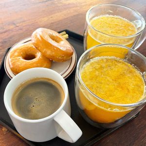 mandarin tea 🍊  at Usual Coffee in Jeju