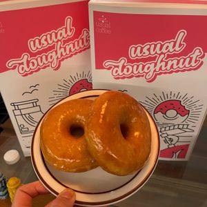 doughnut package 📦  at Usual Coffee in Jeju