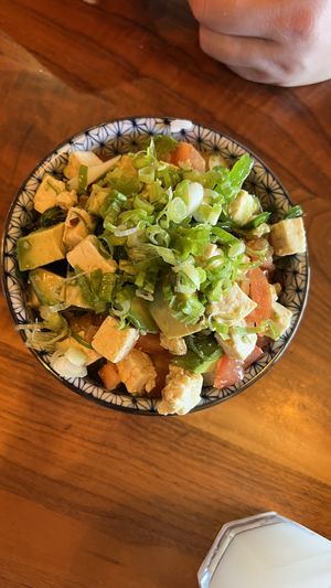 Avo & Tofu (warm) saladd  at RAKKAN Ramen - Long Beach in Long Beach
