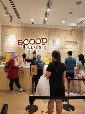 Cashier counter at Scoop Wholefoods - Waterway Point in Northeast Singapore