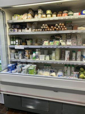 Refrigerator section  at Zrno do Zrna in Ljubljana