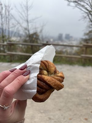 Vegan cinnamon roll  at Zrno do Zrna in Ljubljana