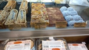 clearly labelled baked goods at Zrno do Zrna in Ljubljana
