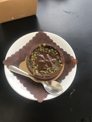 salted caramel and pistachio   at Cortese Café 900 in Florence