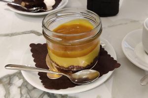 Mango cheesecake at Cortese Café 900 in Florence