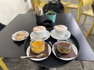 cappuccinos & dessert  at Cortese Café 900 in Florence