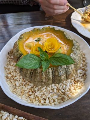Pumpkin soup at Khao Kwan in Koh Chang