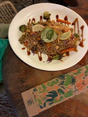 Singapore Noodles at El Sol Del Caribe in Puerto Viejo De Talamanca