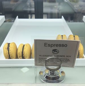espresso macarons at Le Gourmand in Newtown