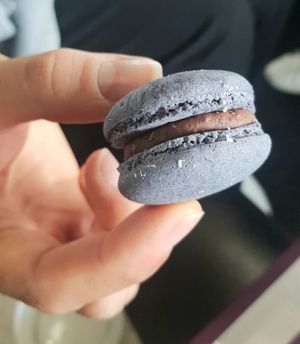 Lamington macaron at Le Gourmand in Newtown