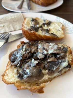Mushroom and Truffle Oil Croissant - inside at Le Gourmand in Newtown