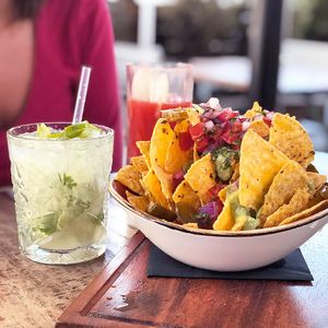 vegan nachos at Panorama in Barcelona