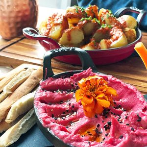 hummus at Panorama in Barcelona