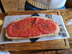 Nice toastadas at Panorama in Barcelona