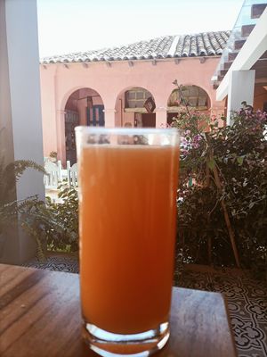 Jugo de.mandarina at Tsunum De Luna in San Cristobal De Las Casas