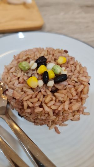 Brown rice at Khun Churn in White in Bangkok