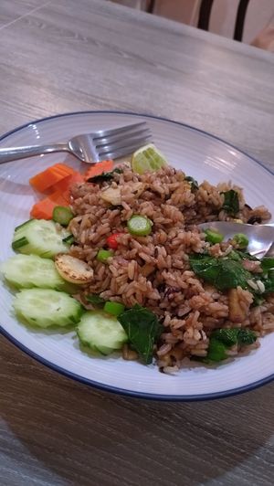 Fried Rice with Fermented Tofu and Chinese Cabbage at Khun Churn in White in Bangkok