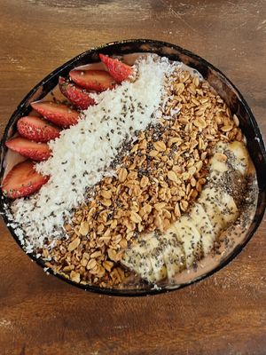 Vegan Nice Cream Bowl - Dark with added Hemp Seeds at Ani's Bowls and Salads in Santa Teresa