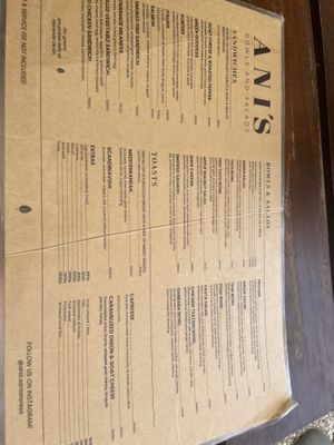   at Ani's Bowls and Salads in Santa Teresa