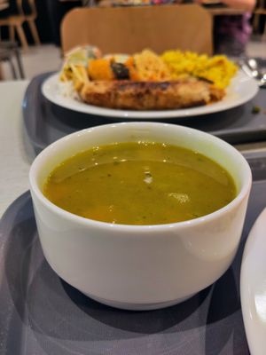 Lentil soup at Loving Hut - OC Nový Smíchov in Prague
