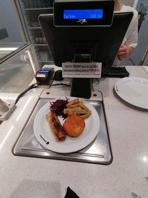 Weigh, pay and enjoy 😊 at Loving Hut - OC Nový Smíchov in Prague