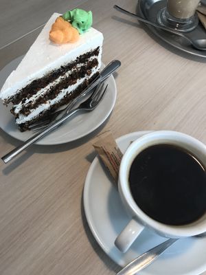  Vegan carrot cake! at Loving Hut - OC Nový Smíchov in Prague