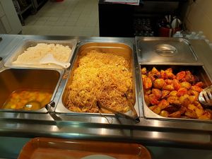 Some of the buffet at Loving Hut - OC Nový Smíchov in Prague