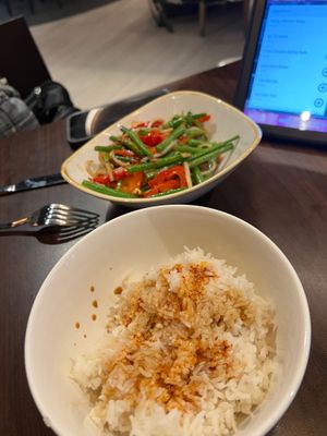  Crunchy veggies and rice at AMS - Kebaya in Amsterdam