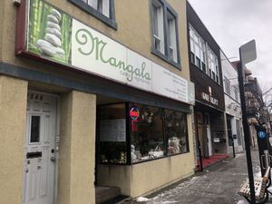 Outside at Mangala in Montreal