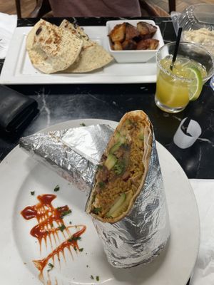 Spicy tofu burrito!!   at Pita Jungle - Uptown Phonenix in Phoenix