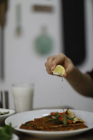 Vegan Lahmacun at Vegan Masa in Istanbul