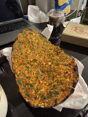 Lahmacun  at Vegan Masa in Istanbul
