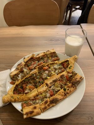 Minced meat & Cheese pita  at Vegan Masa in Istanbul