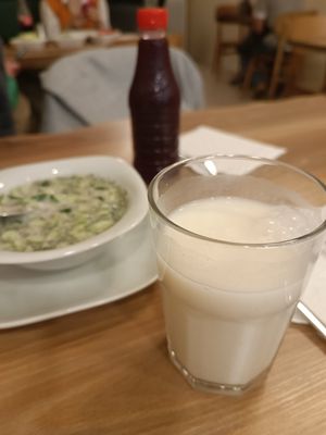 Ayran at Vegan Masa in Istanbul